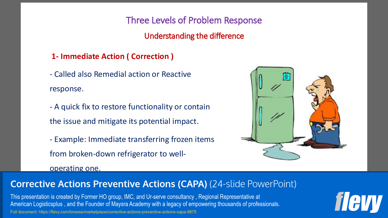Corrective Actions Preventive Actions (CAPA) (24-slide PPT PowerPoint presentation slide deck (PPTX)) Preview Image