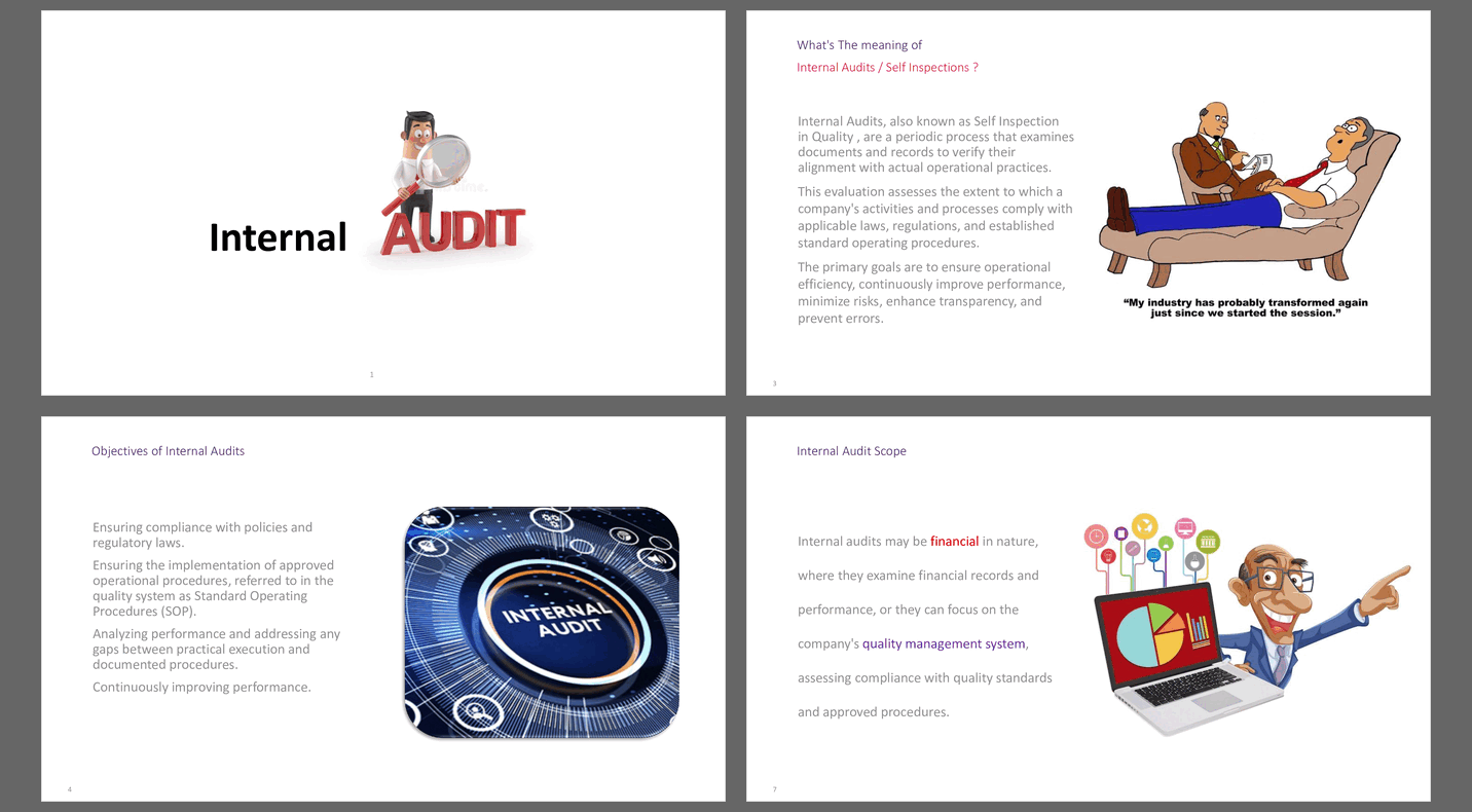 Internal Audits (Beyond Compliance Auditing for Excellence) (27-slide PPT PowerPoint presentation slide deck (PPTX)) Preview Image