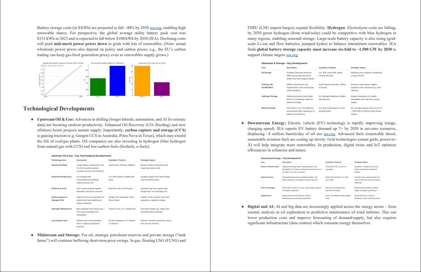 Commodities Outlook: Oil, Gas, and Renewables (0-page PDF document) Preview Image
