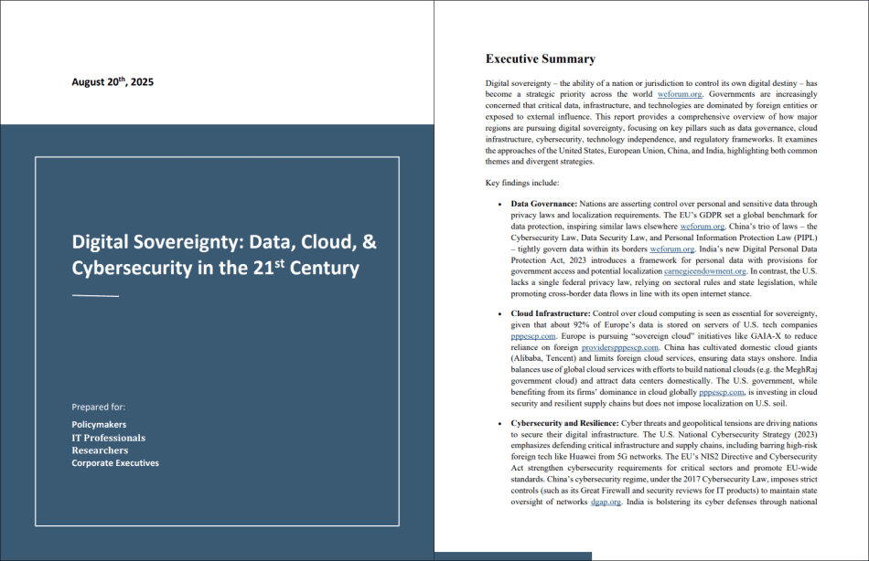 Digital Sovereignty: Data, Cloud, and Cybersecurity (0-page PDF document) Preview Image