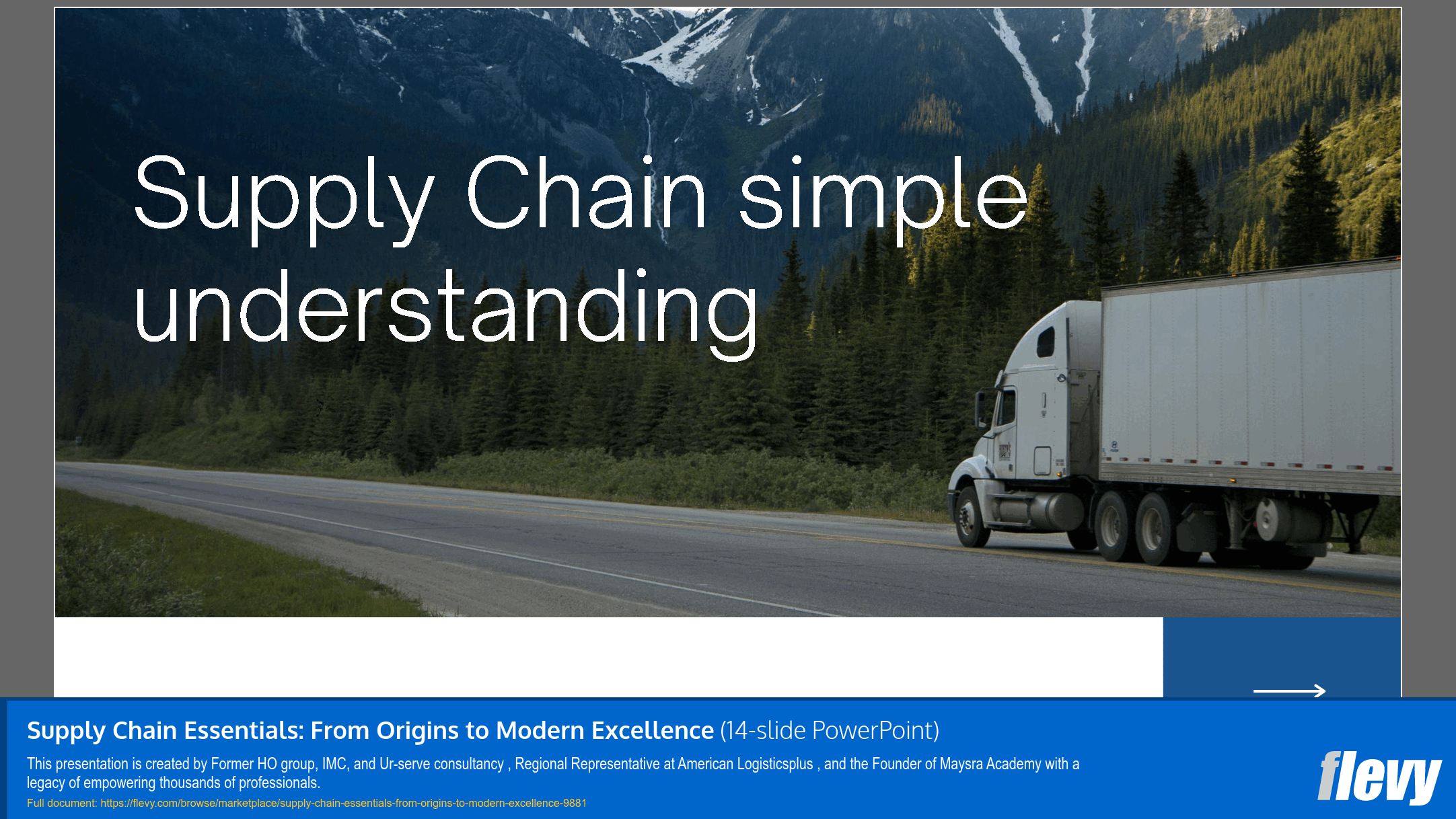 Supply Chain Essentials: From Origins to Modern Excellence (14-slide PPT PowerPoint presentation slide deck (PPTX)) Preview Image