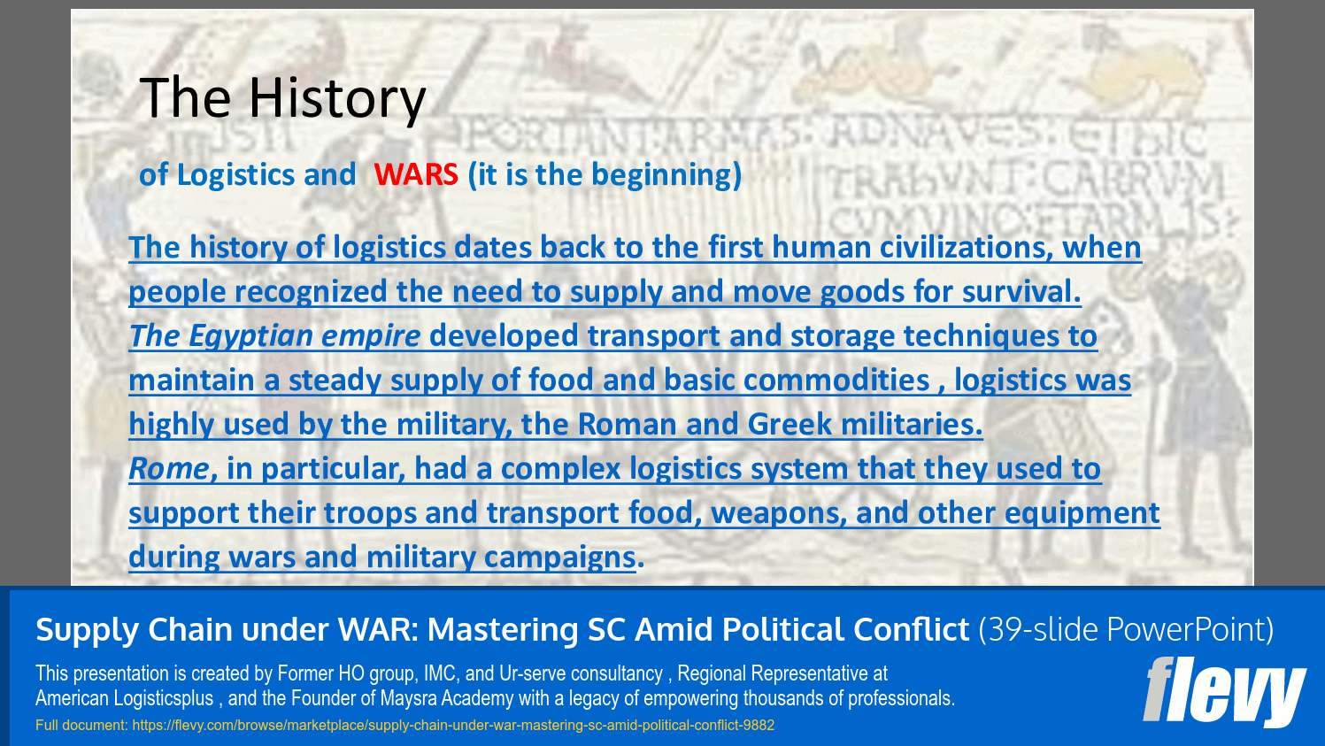Supply Chain under War: Mastering SCM amid Political Conflict (39-slide PPT PowerPoint presentation slide deck (PPTX)) Preview Image