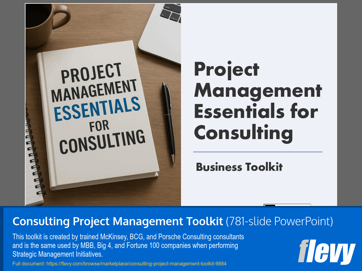Consulting Project Management Toolkit (781-slide PPT PowerPoint presentation slide deck (PPTX)) Preview Image