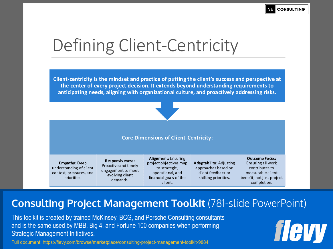 Consulting Project Management Toolkit (781-slide PPT PowerPoint presentation slide deck (PPTX)) Preview Image