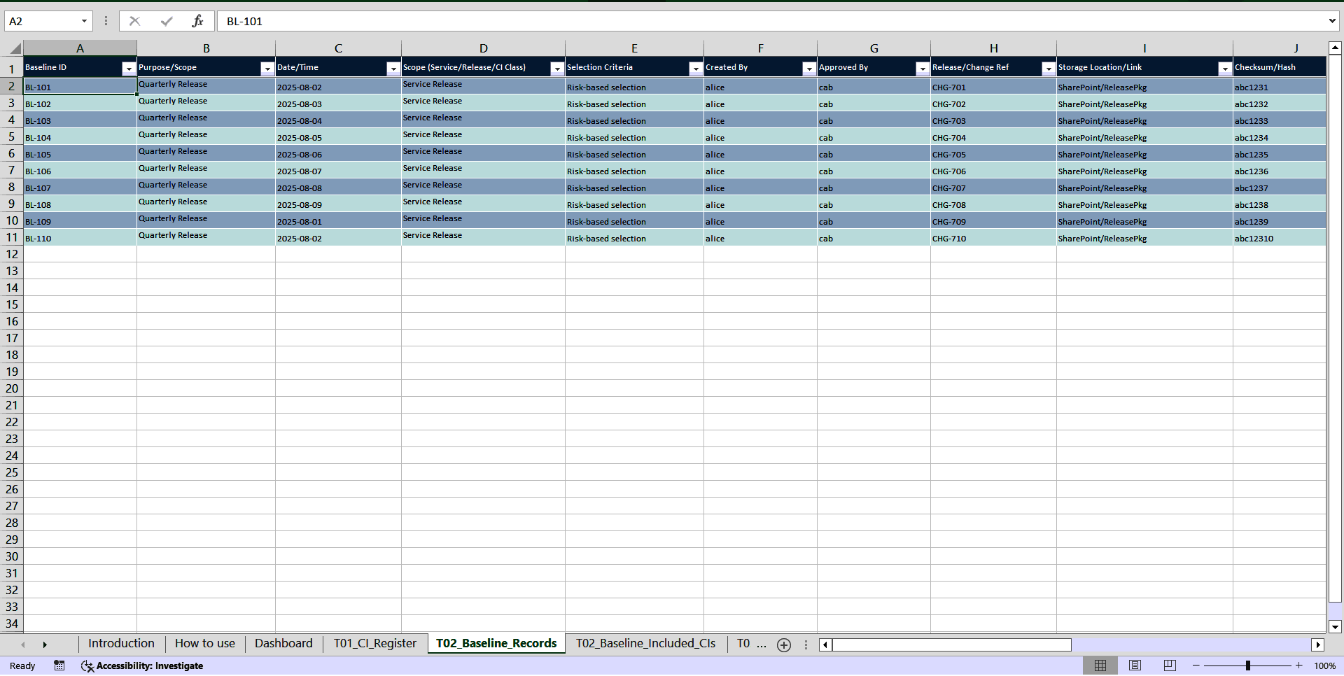 Configuration Management Toolkit (ISO/IEC 20000:2018 & ITIL) (Excel template (XLSX)) Preview Image