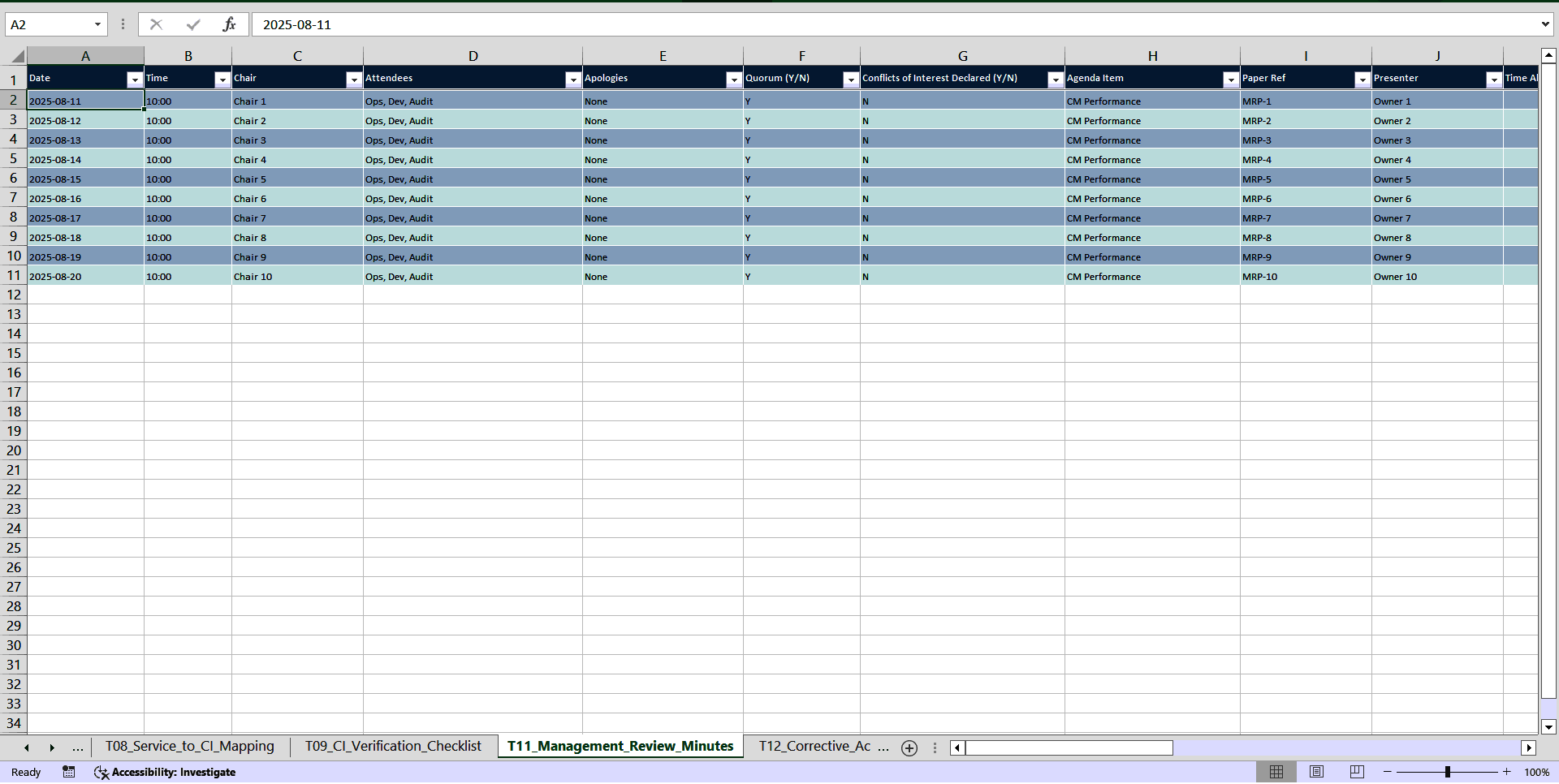 Configuration Management Toolkit (ISO/IEC 20000:2018 & ITIL) (Excel template (XLSX)) Preview Image