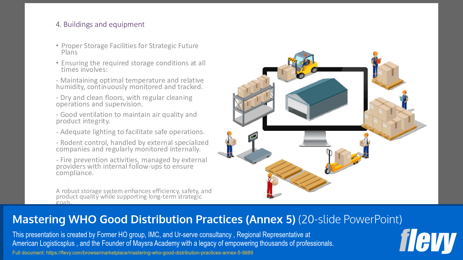 Mastering WHO Good Distribution Practices (Annex 5) (20-slide PPT PowerPoint presentation slide deck (PPTX)) Preview Image