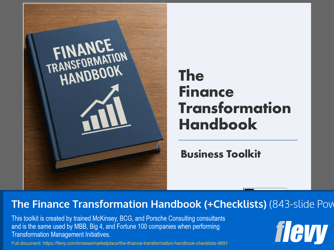 Finance Transformation Handbook (+Checklists) (843-slide PPT PowerPoint presentation slide deck (PPTX)) Preview Image