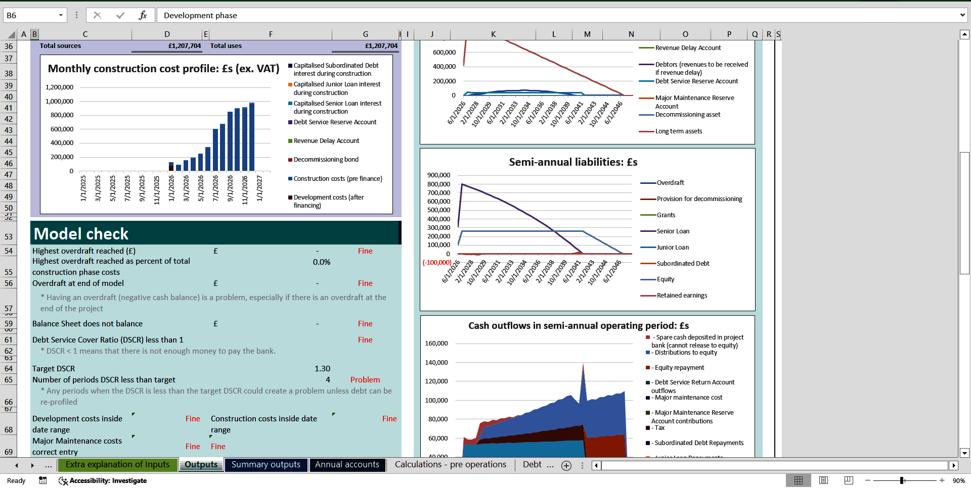 Energy Indicative Project Finance Model (Excel template (XLSX)) Preview Image