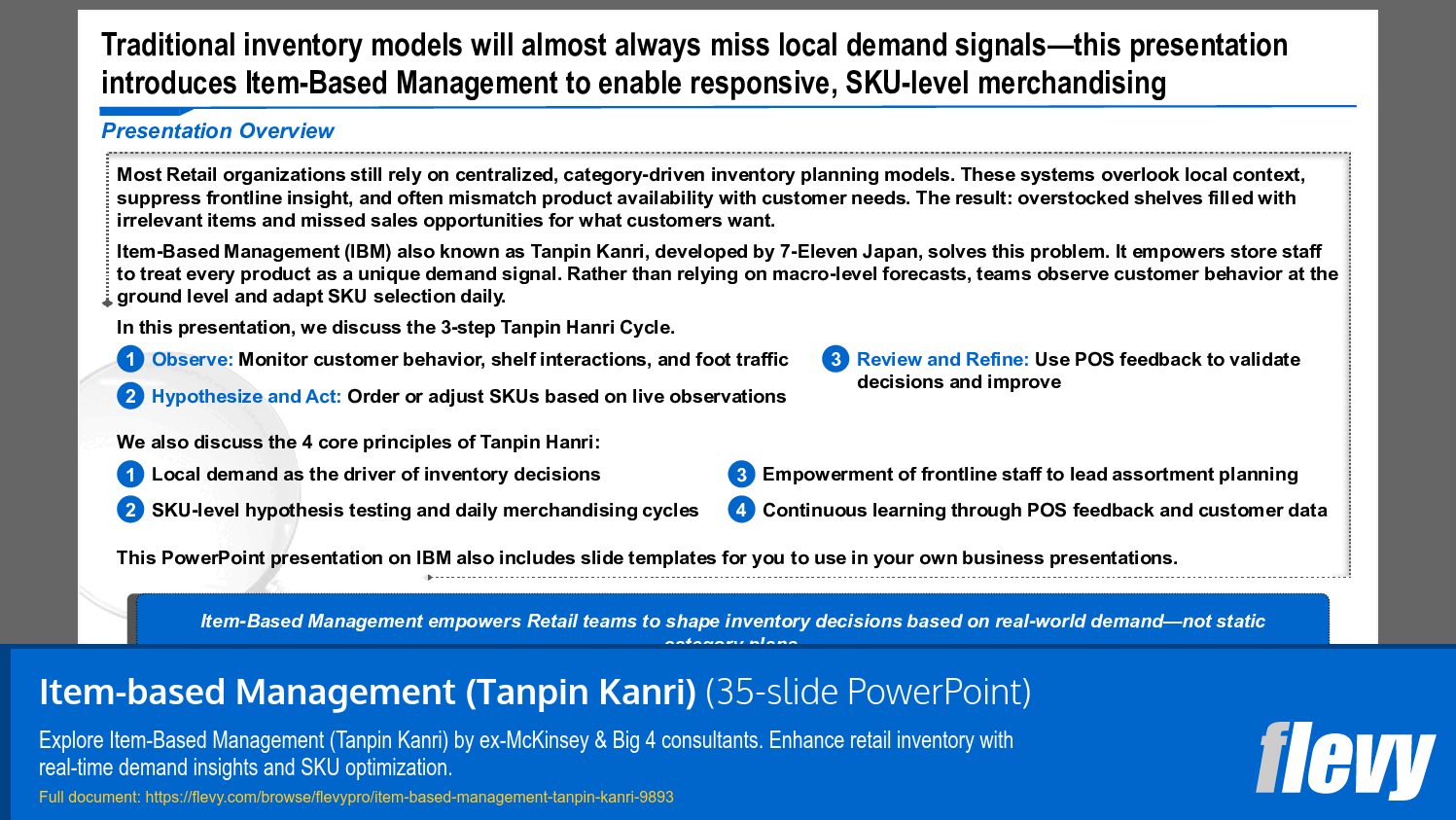 Item-based Management (Tanpin Kanri) (35-slide PPT PowerPoint presentation slide deck (PPTX)) Preview Image
