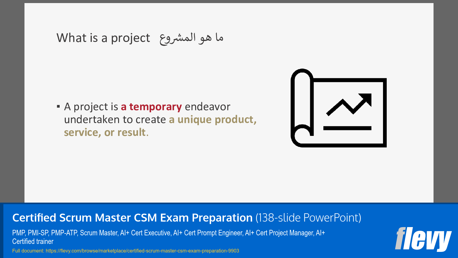 Certified Scrum Master CSM Exam Preparation (138-slide PPT PowerPoint presentation slide deck (PPTX)) Preview Image