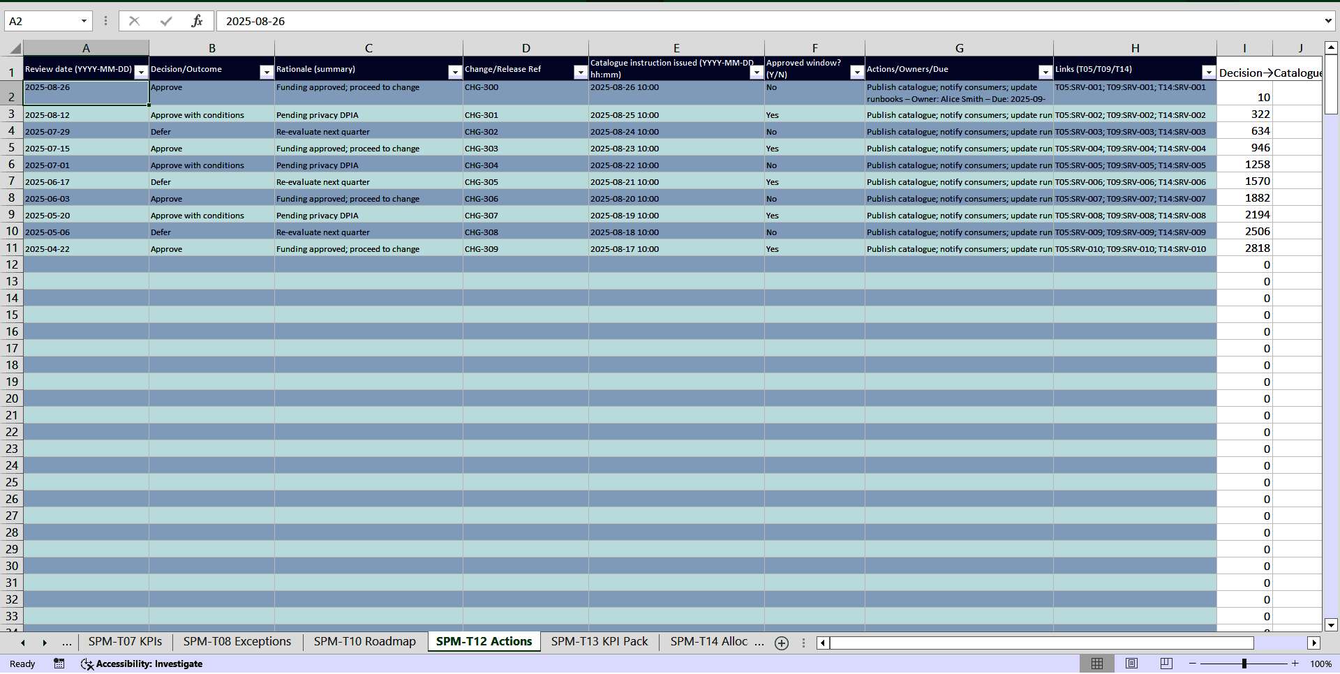 Service Portfolio Management Toolkit (ISO/IEC 20000, ITIL) (Excel template (XLSX)) Preview Image
