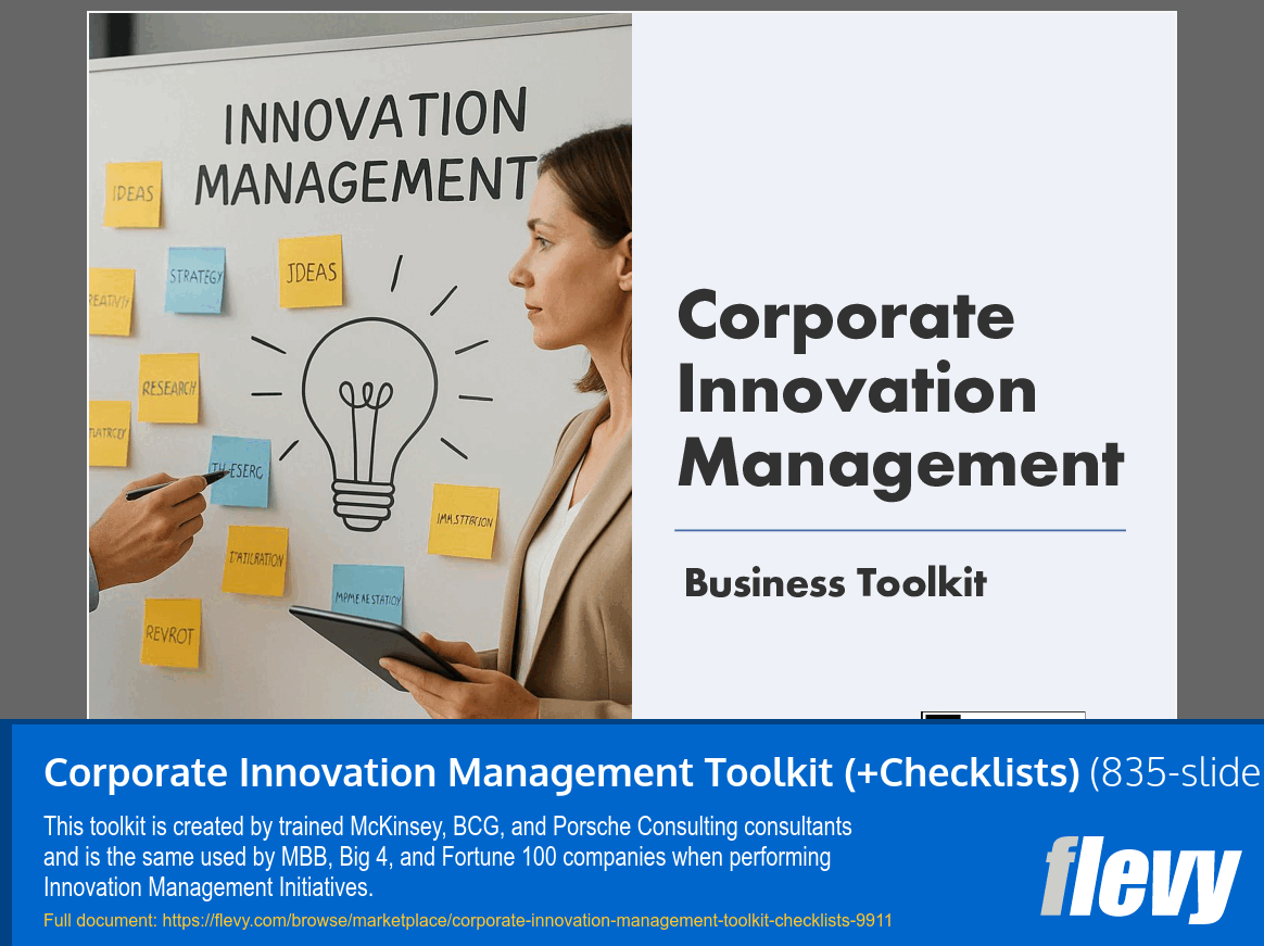 Corporate Innovation Management Toolkit (+Checklists) (835-slide PPT PowerPoint presentation slide deck (PPTX)) Preview Image
