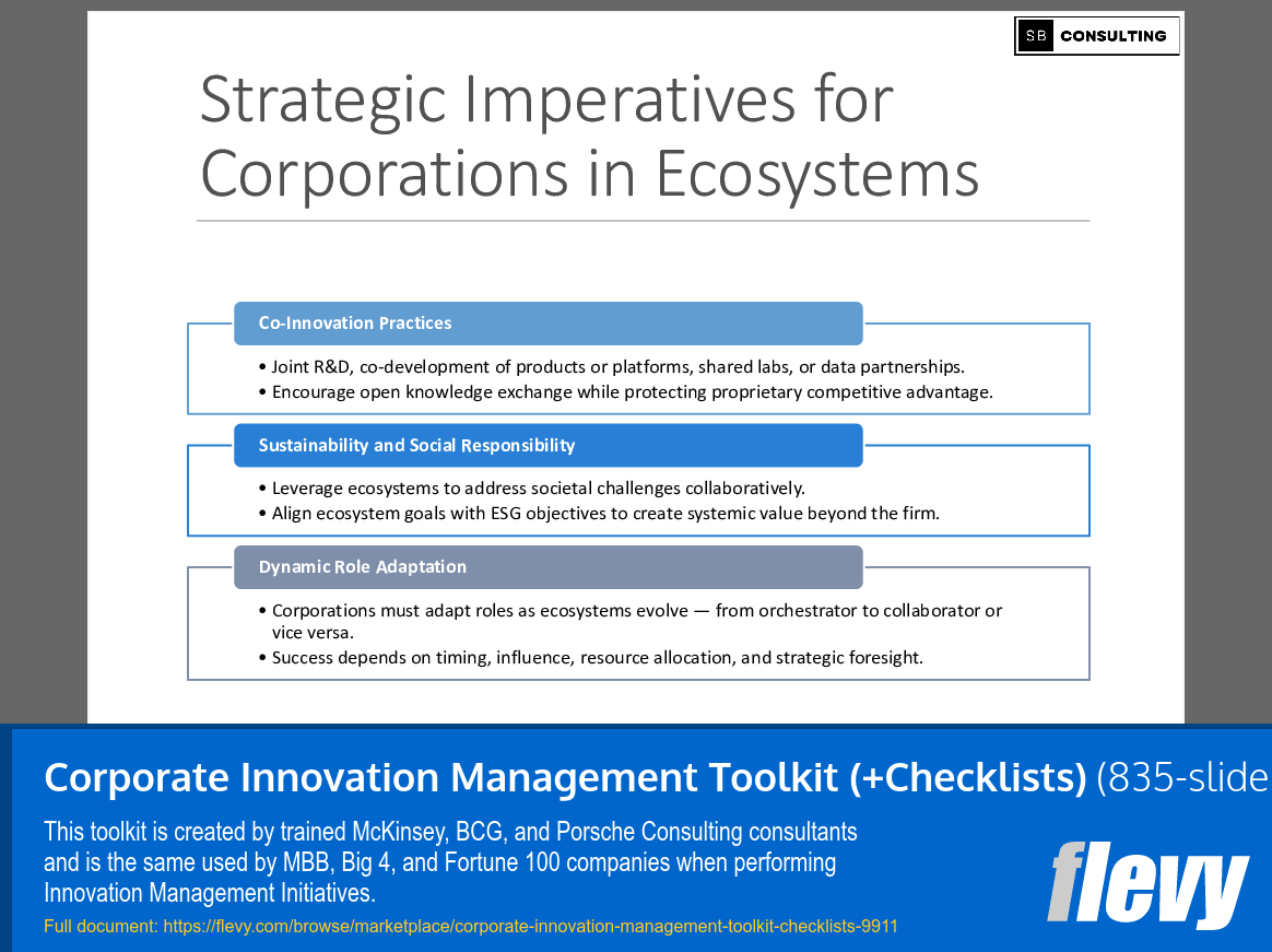 Corporate Innovation Management Toolkit (+Checklists) (835-slide PPT PowerPoint presentation slide deck (PPTX)) Preview Image