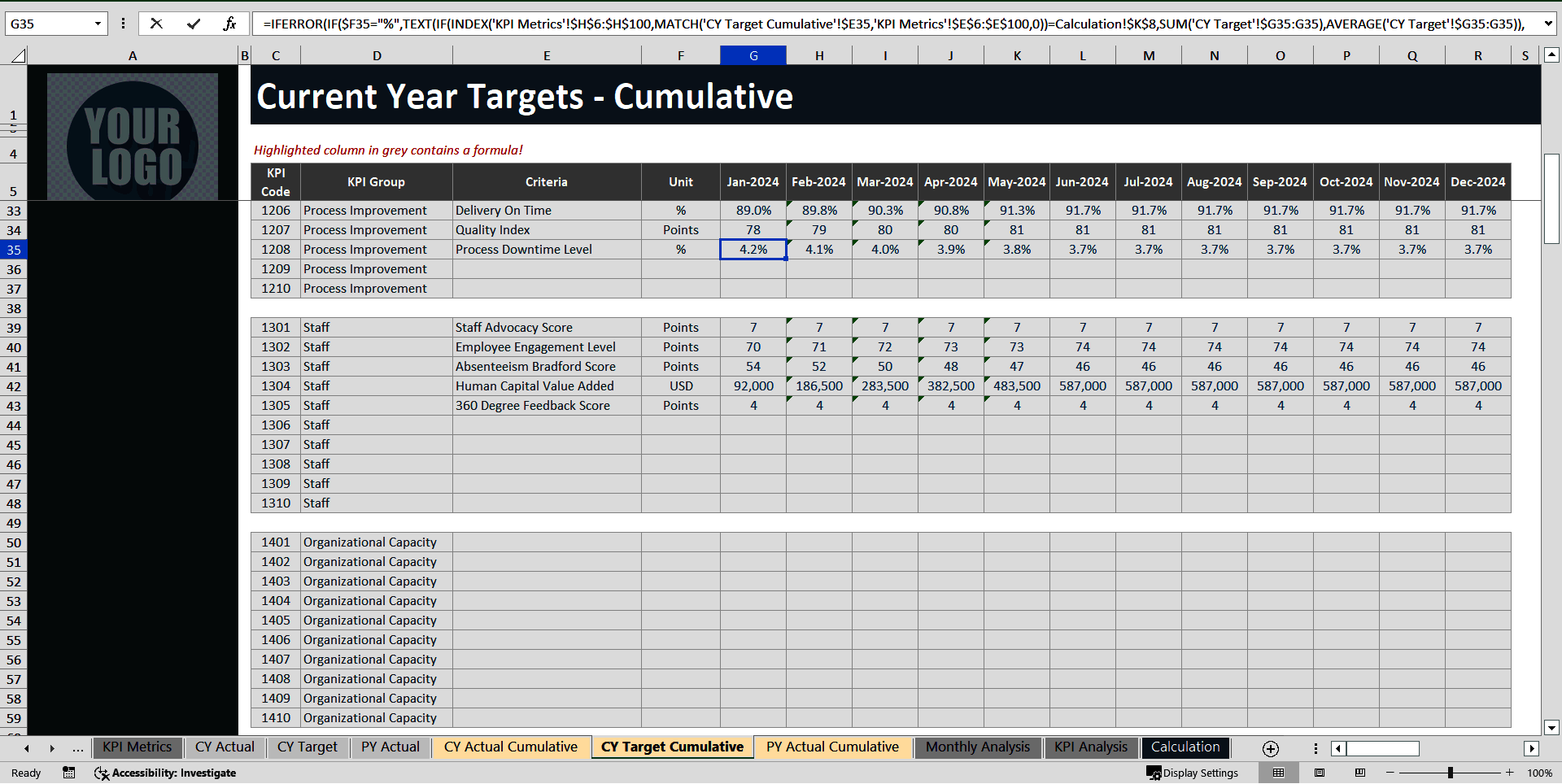 Recruitment KPI Excel Template (Excel template (XLSX)) Preview Image