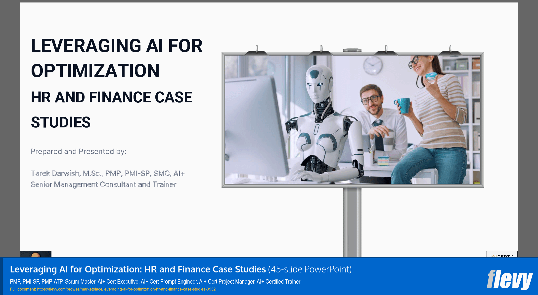 Leveraging AI for Optimization: HR and Finance Case Studies (45-slide PPT PowerPoint presentation slide deck (PPTX)) Preview Image