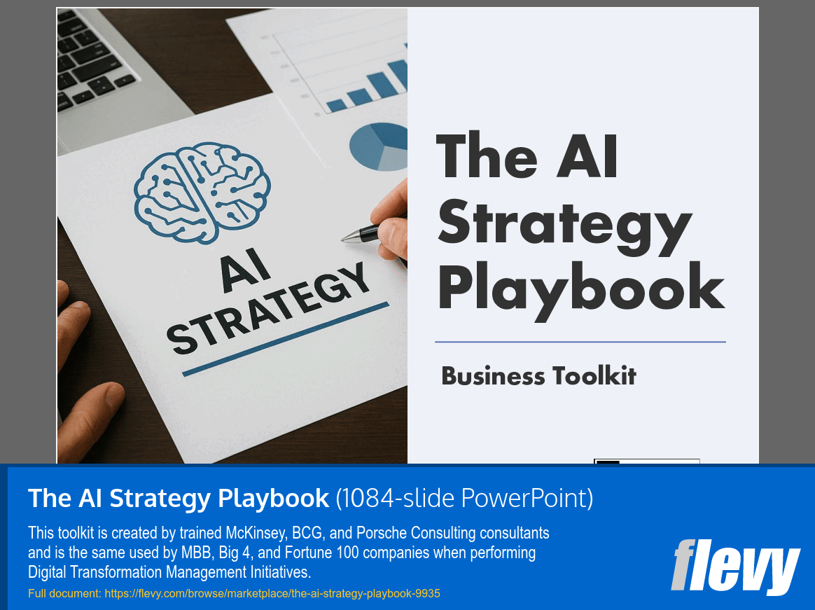 The AI Strategy Playbook (1084-slide PPT PowerPoint presentation slide deck (PPTX)) Preview Image