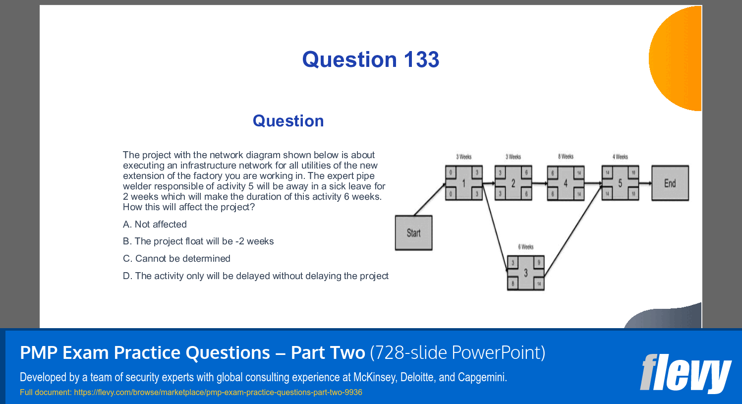 PMP Exam Practice Questions – Part Two (728-slide PPT PowerPoint presentation slide deck (PPTX)) Preview Image