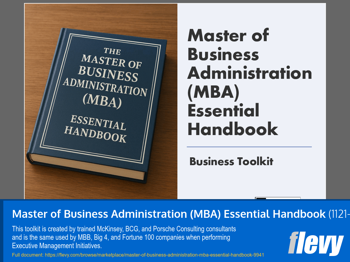 Master of Business Administration (MBA) Essential Handbook (1121-slide PPT PowerPoint presentation slide deck (PPTX)) Preview Image