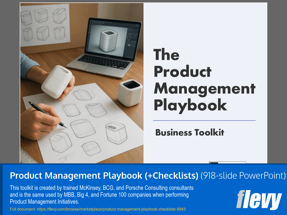 Product Management Playbook (+Checklists) (918-slide PPT PowerPoint presentation slide deck (PPTX)) Preview Image