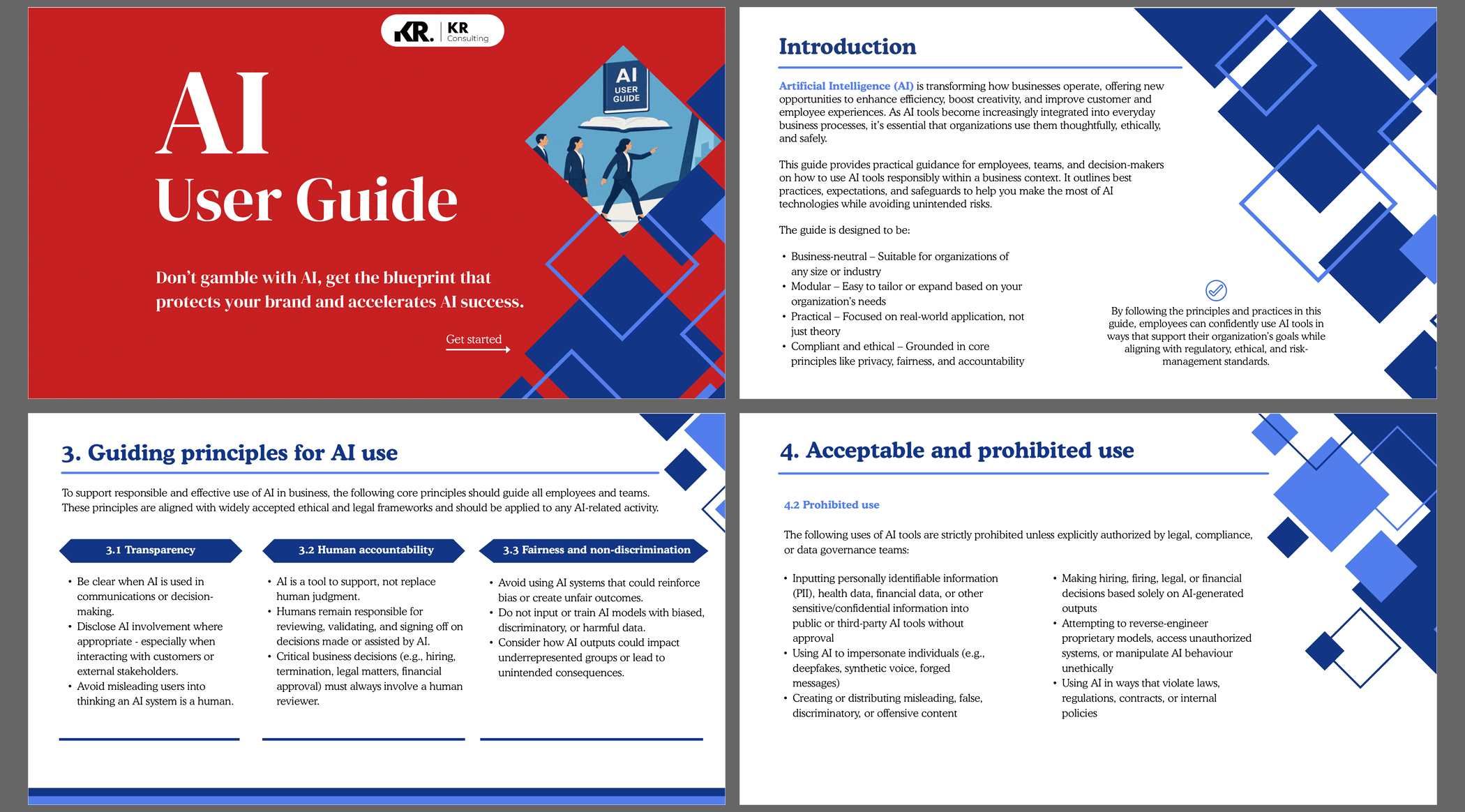 AI User Guide (35-slide PPT PowerPoint presentation slide deck (PPTX)) Preview Image