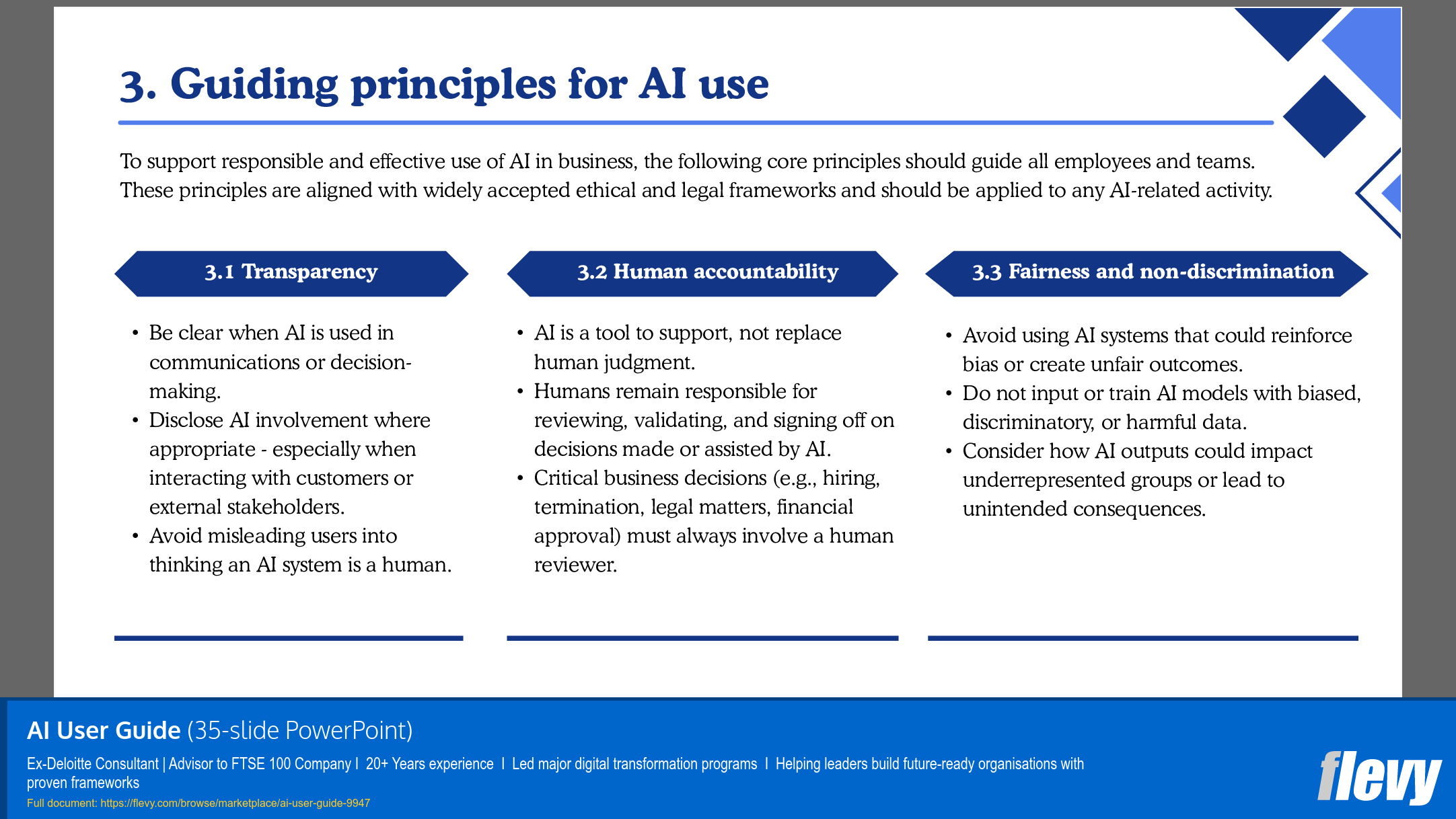 AI User Guide (35-slide PPT PowerPoint presentation slide deck (PPTX)) Preview Image