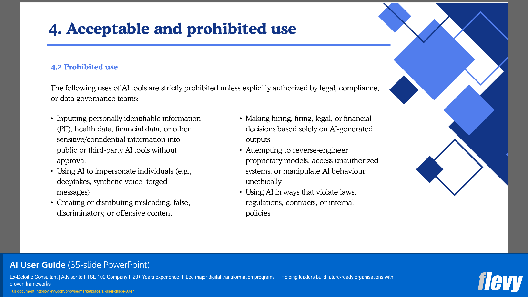 AI User Guide (35-slide PPT PowerPoint presentation slide deck (PPTX)) Preview Image