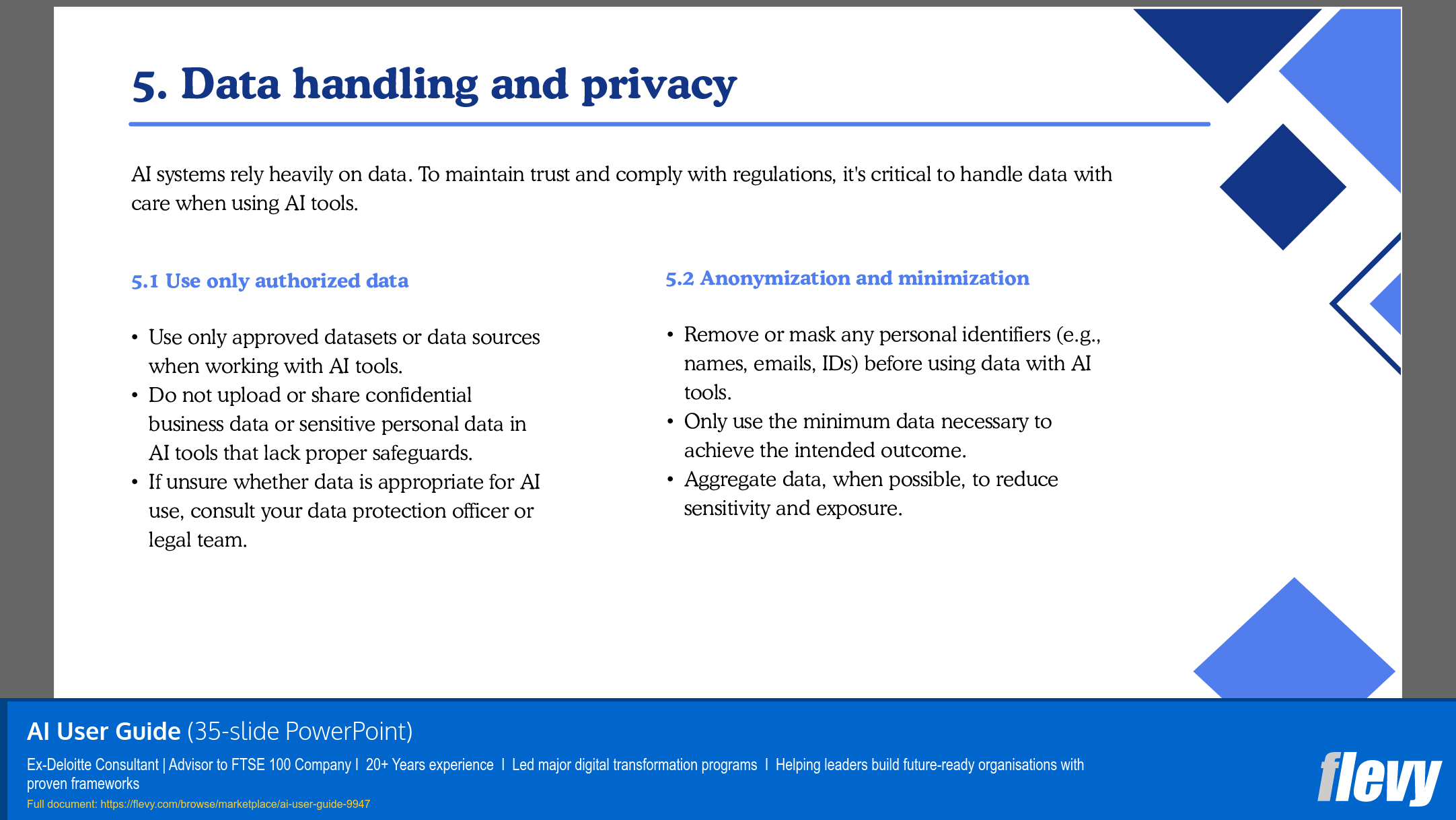 AI User Guide (35-slide PPT PowerPoint presentation slide deck (PPTX)) Preview Image