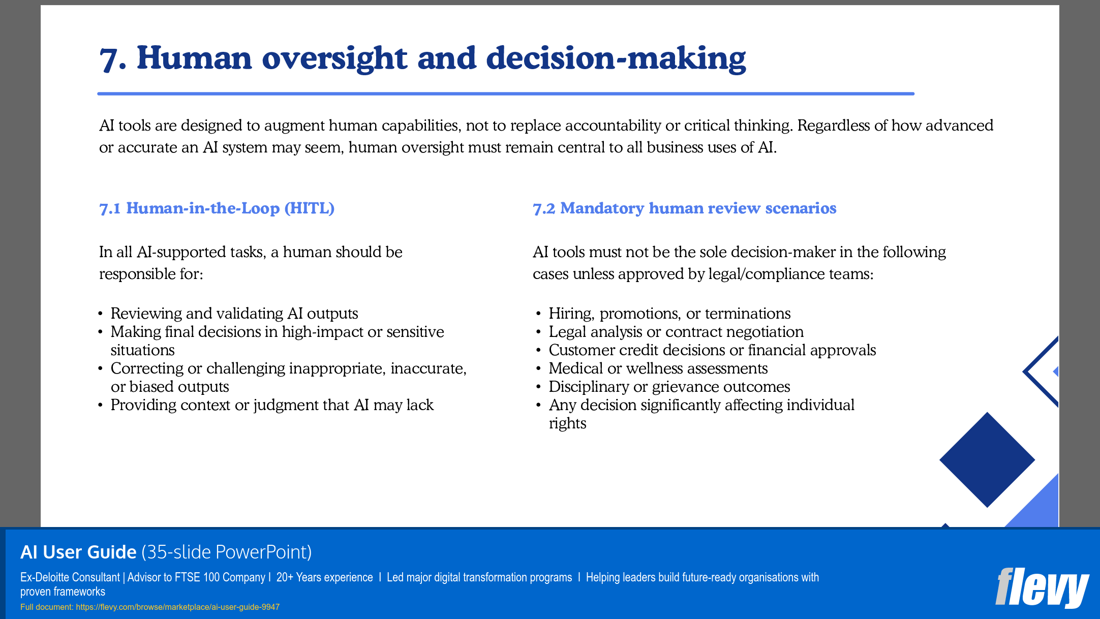 AI User Guide (35-slide PPT PowerPoint presentation slide deck (PPTX)) Preview Image