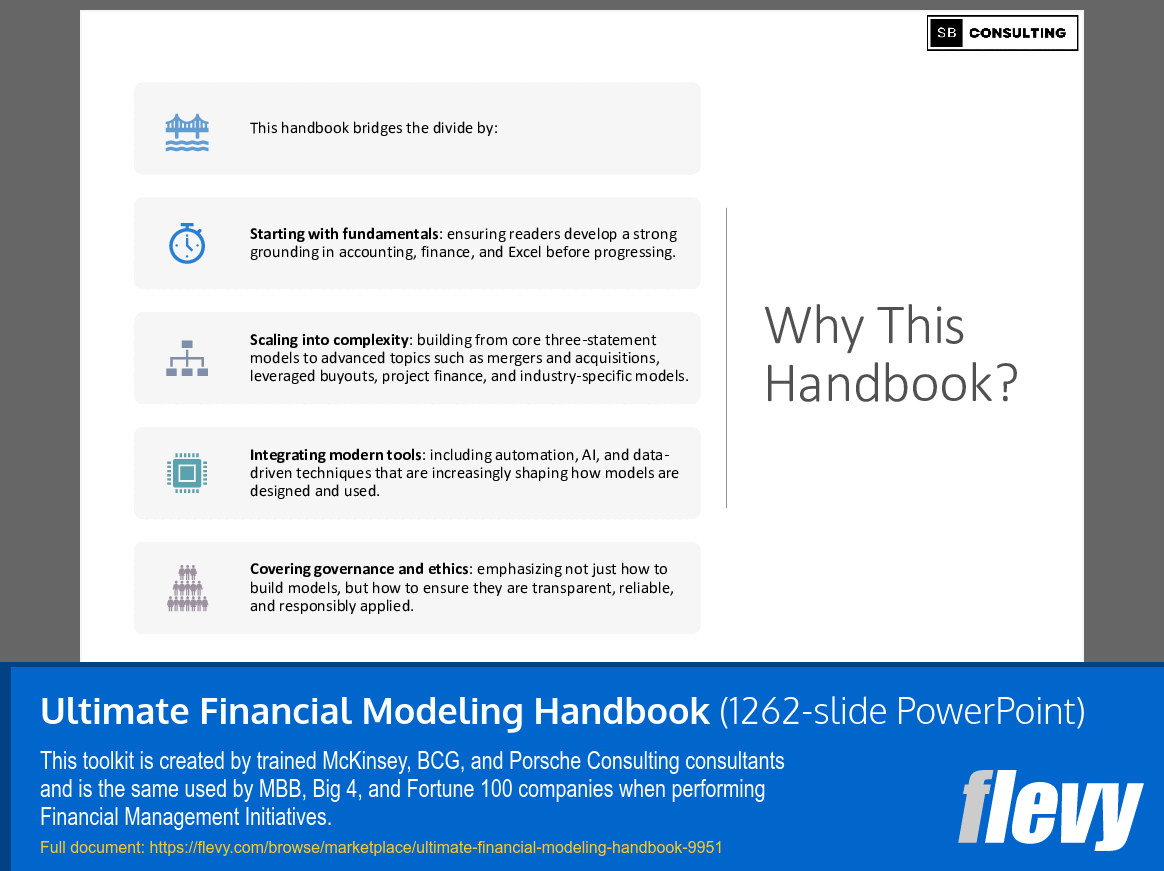 Ultimate Financial Modeling Handbook (1262-slide PPT PowerPoint presentation slide deck (PPTX)) Preview Image