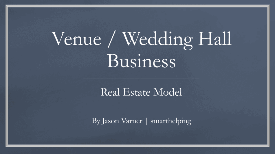 Event Space Investment Model (Hospitality + Property) (Excel template (XLSX)) Preview Image
