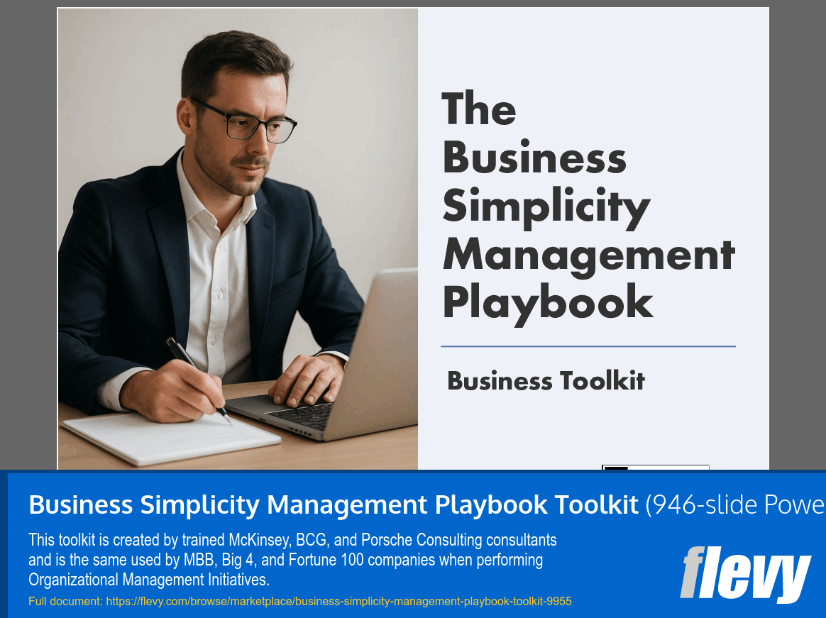 Business Simplicity Management Playbook Toolkit (946-slide PPT PowerPoint presentation slide deck (PPTX)) Preview Image