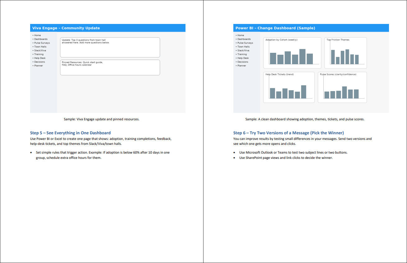 AI Playbook for Change Managers - Implement and Measure (20-page PDF document) Preview Image