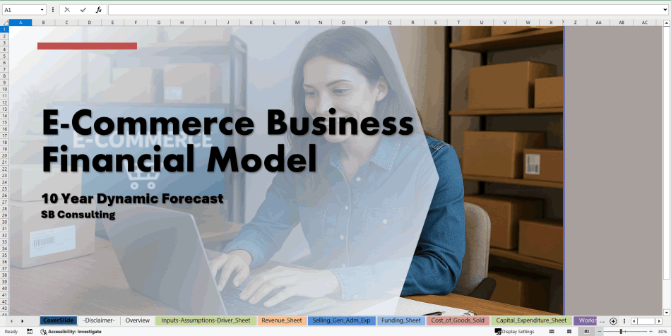 E-Commerce Business - 10 Year Financial Model (Excel template (XLSX)) Preview Image