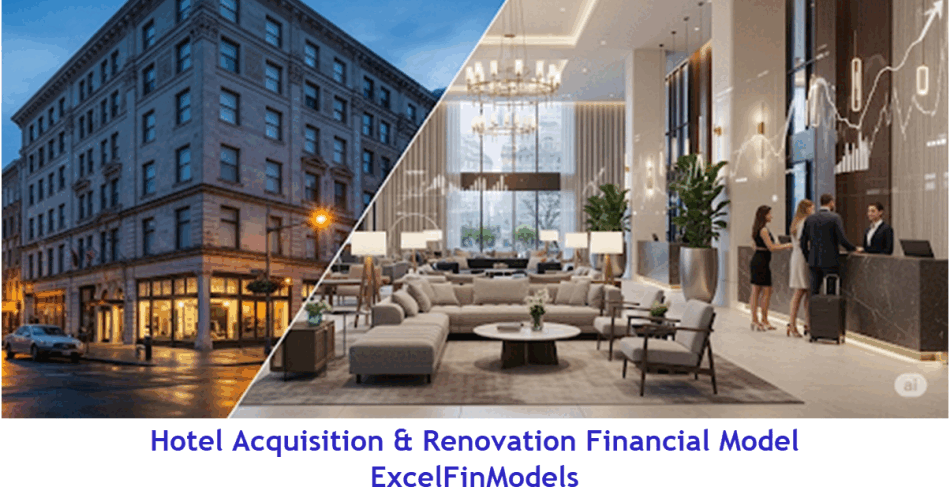 Hotel Acquisition & Renovation Financial Model (Excel template (XLSX)) Preview Image