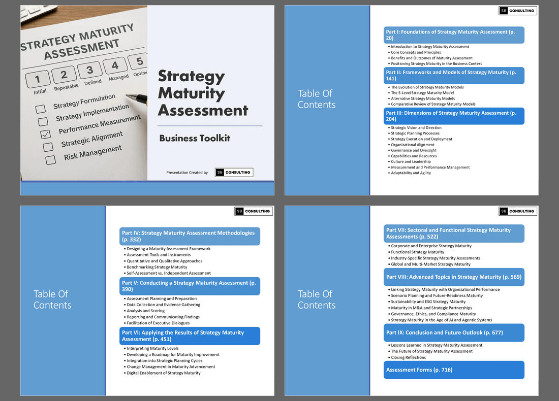 Strategy Maturity Assessment Toolkit (982-slide PPT PowerPoint presentation slide deck (PPTX)) Preview Image