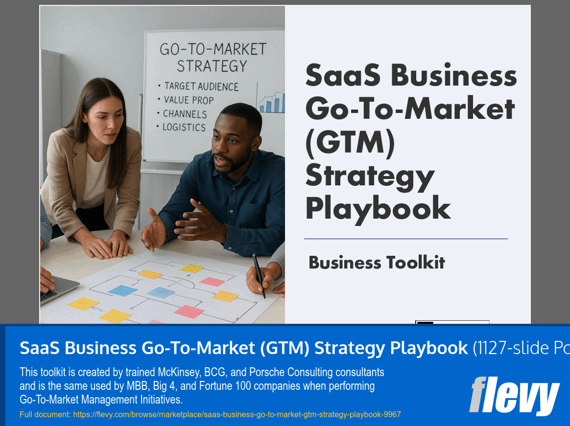 SaaS Business Go-To-Market (GTM) Strategy Playbook (1127-slide PPT PowerPoint presentation slide deck (PPTX)) Preview Image
