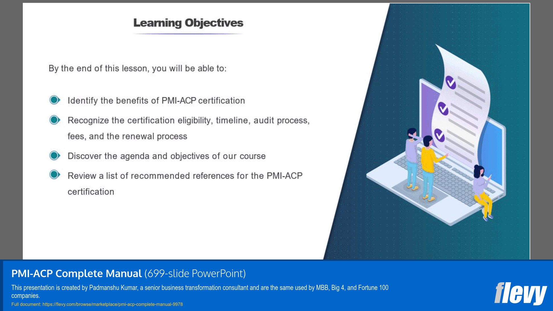 PMI-ACP Complete Manual (699-slide PPT PowerPoint presentation slide deck (PPTX)) Preview Image