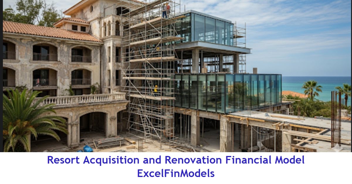 Resort Acquisition & Renovation Financial Model (Excel template (XLSX)) Preview Image