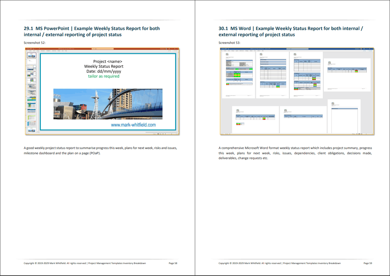 130+ Project Management Templates for both Waterfall & Agile (78-page PDF document) Preview Image