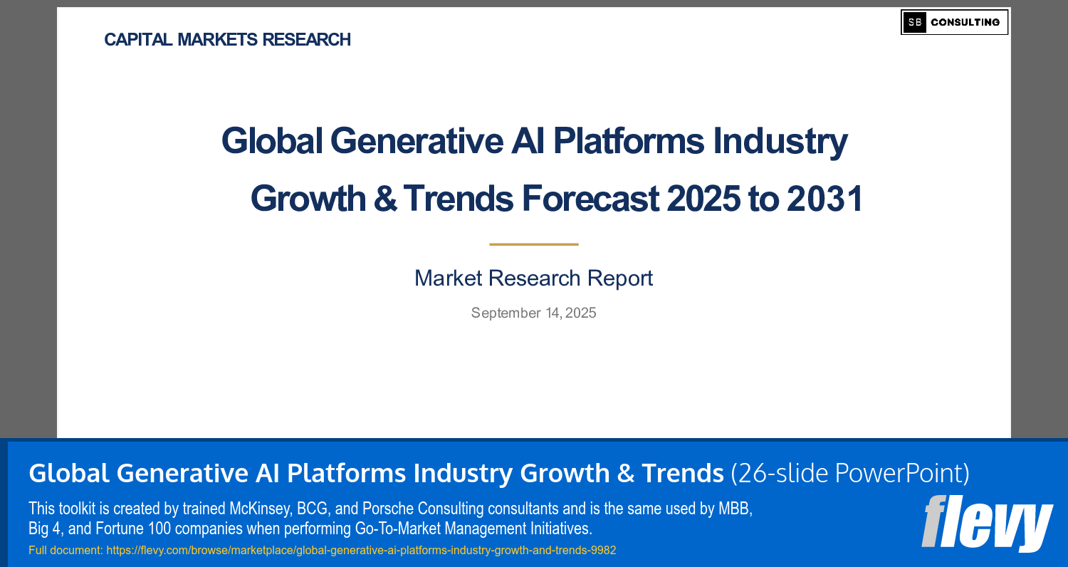 Global Generative AI Platforms Industry Growth & Trends (26-slide PPT PowerPoint presentation slide deck (PPTX)) Preview Image
