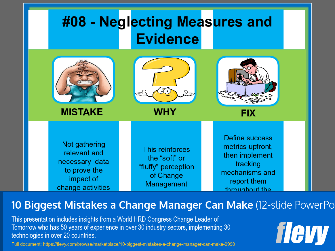 10 Biggest Mistakes a Change Manager Can Make (12-slide PPT PowerPoint presentation slide deck (PPT)) Preview Image