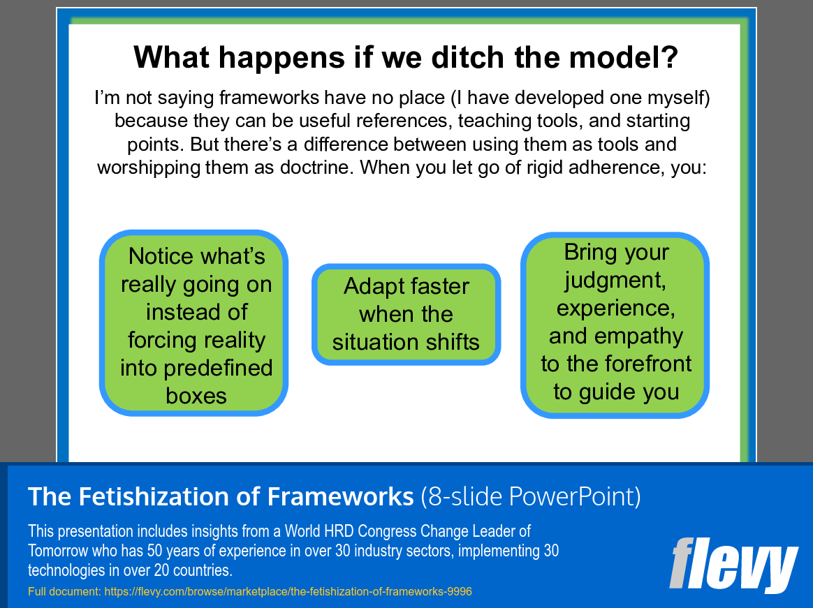 The Fetishization of Frameworks (8-slide PPT PowerPoint presentation slide deck (PPT)) Preview Image