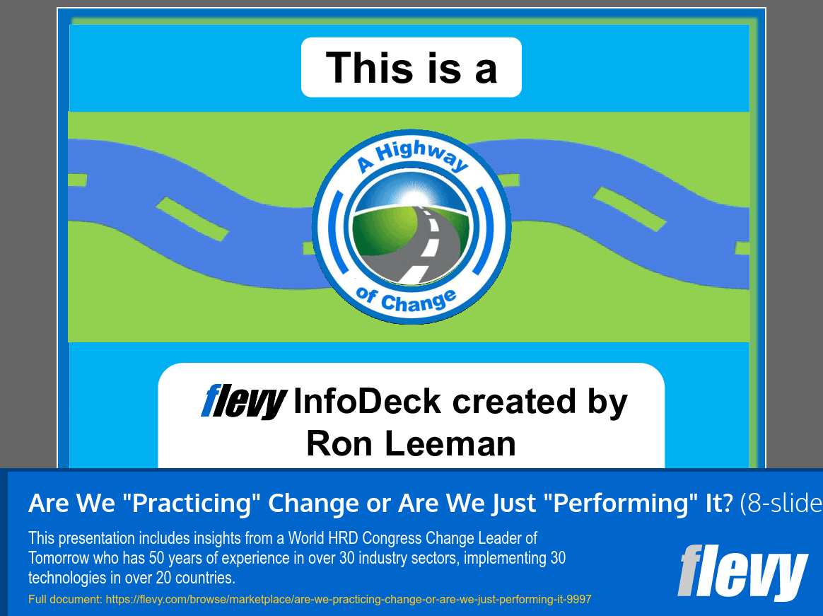 Are We "Practicing" Change or Are We Just "Performing" It? (8-slide PPT PowerPoint presentation slide deck (PPT)) Preview Image