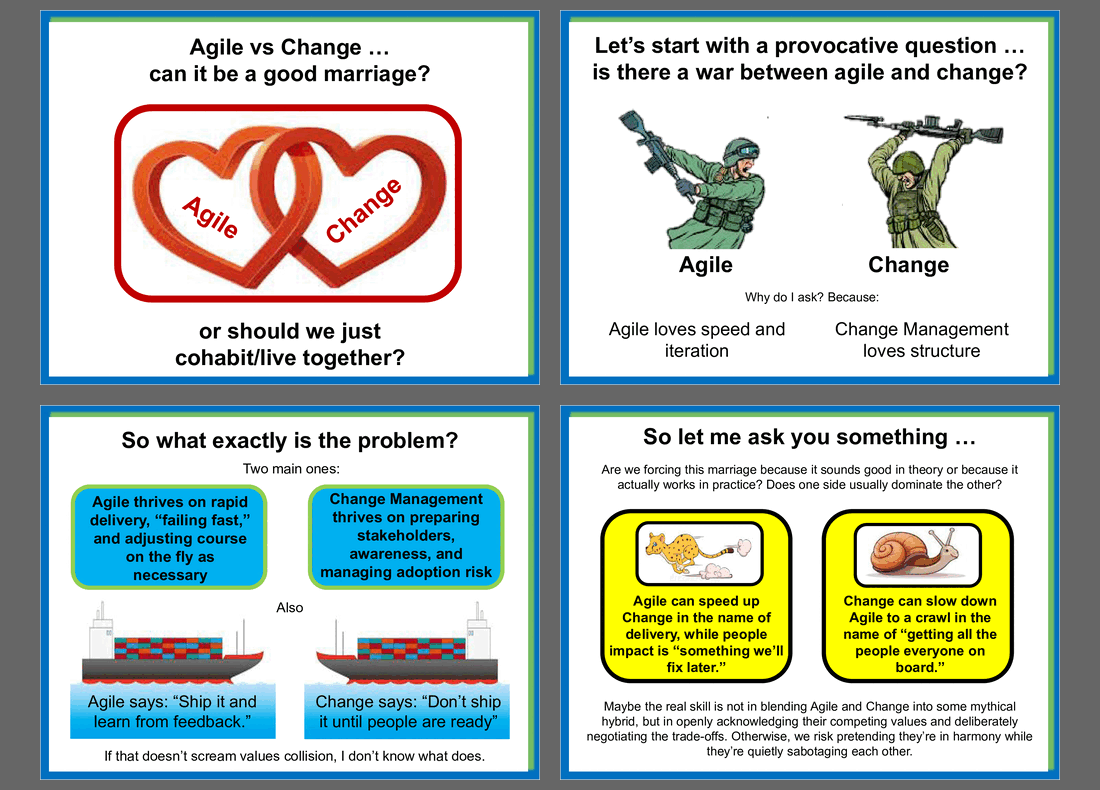 Agile and Change (9-slide PPT PowerPoint presentation slide deck (PPT)) Preview Image